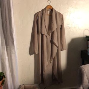 Beige chiffon duster